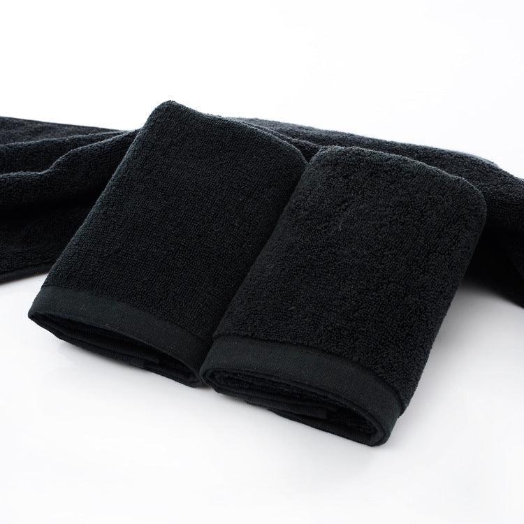 black cotton towels