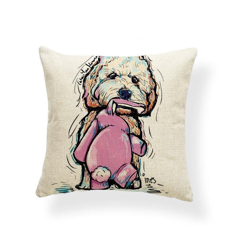 Dog Series Linen Cushions