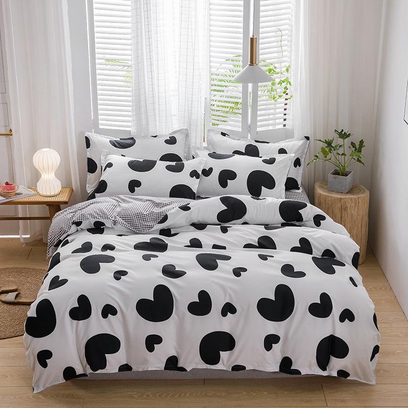 Brushed Four-piece Bed Sheet Duvet Cover Student