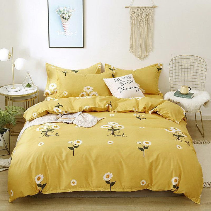 Brushed Four-piece Bed Sheet Duvet Cover Student