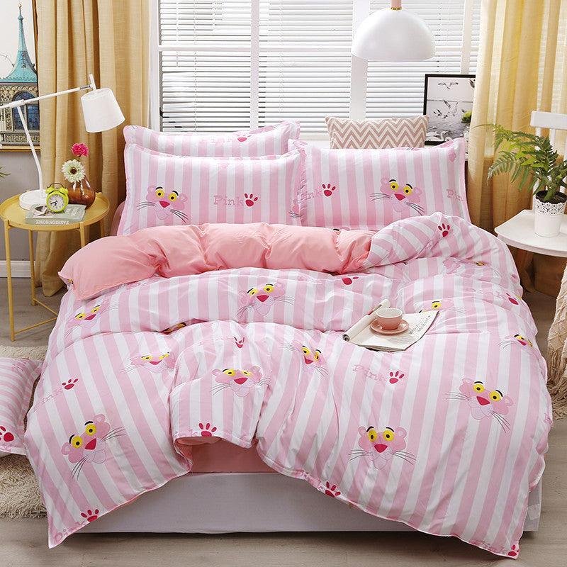 Brushed Four-piece Bed Sheet Duvet Cover Student