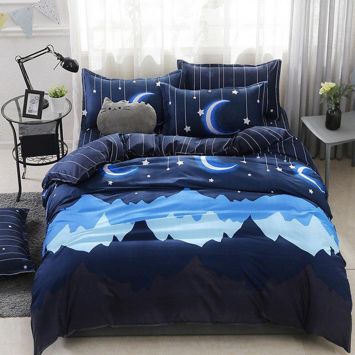 Brushed Four-piece Bed Sheet Duvet Cover Student