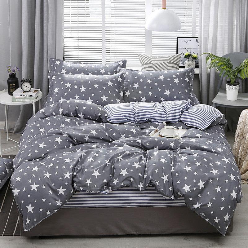 Brushed Four-piece Bed Sheet Duvet Cover Student