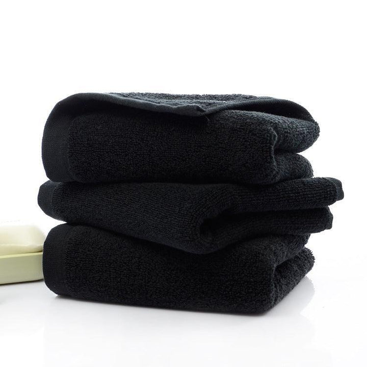 black cotton towels