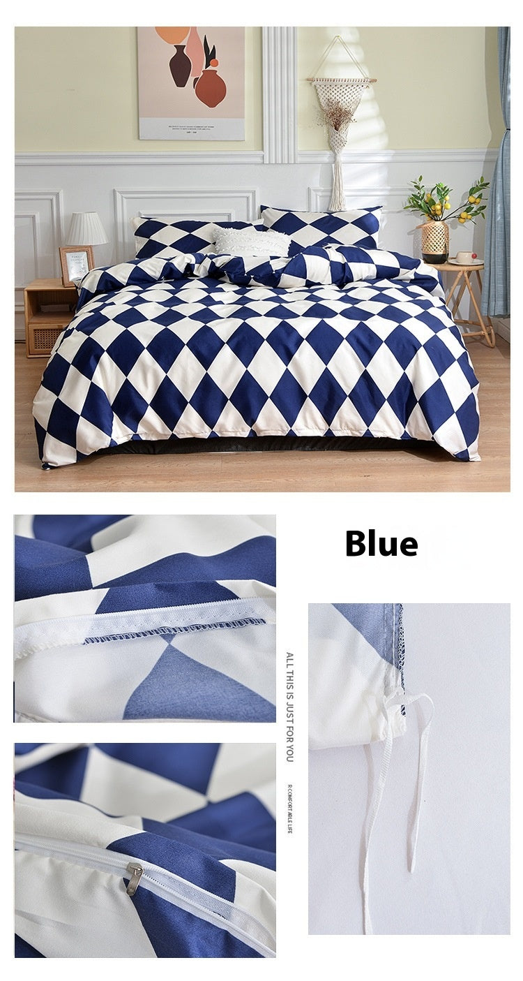 Brushed Single Duvet Cover Student Dormitory Quilt Cover Bedding