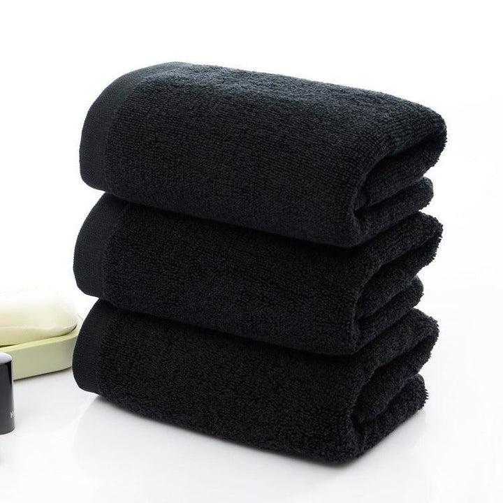 black cotton towels