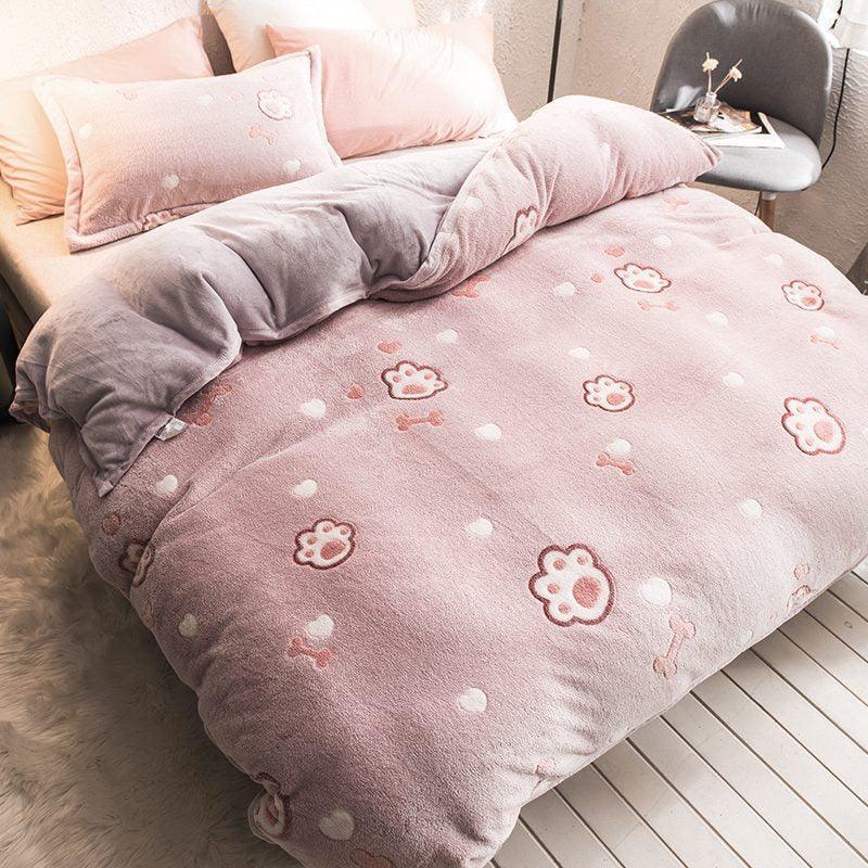 Coral duvet cover