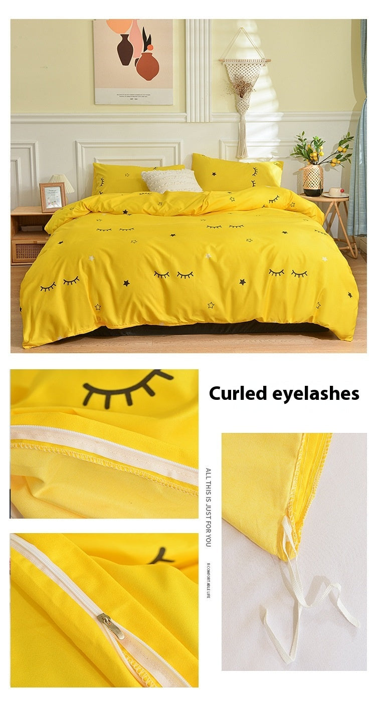 Brushed Single Duvet Cover Student Dormitory Quilt Cover Bedding