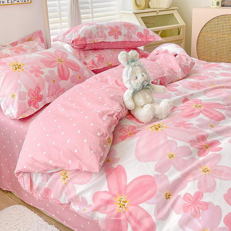 Cotton Duvet Cover Sheet Dormitory Three Piece Bedding Set