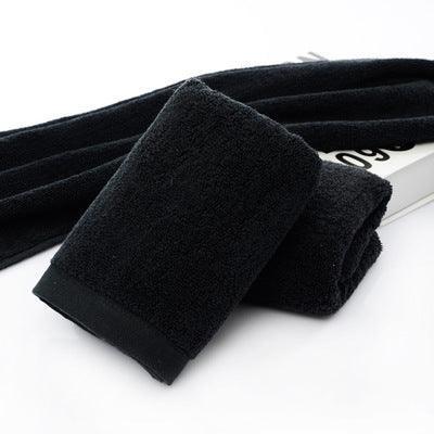 black cotton towels