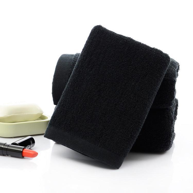 black cotton towels