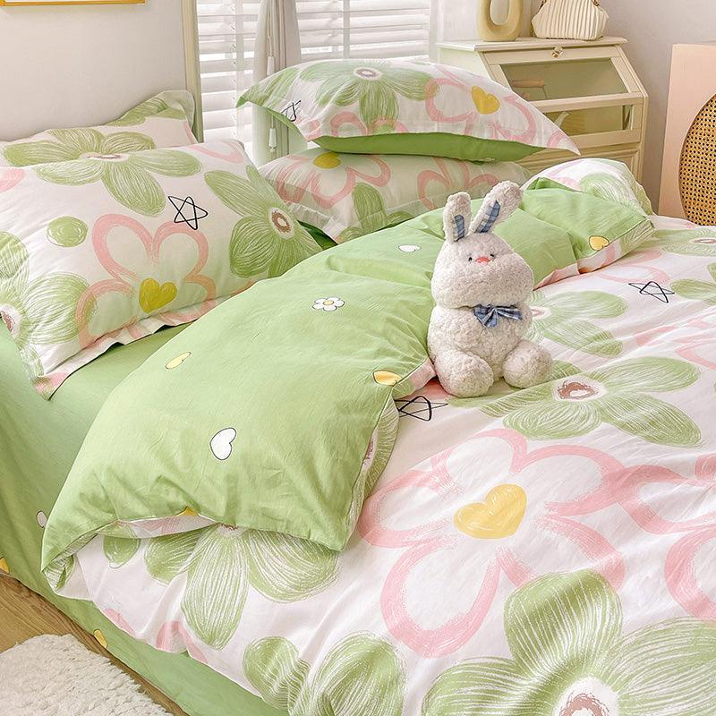 Cotton Duvet Cover Sheet Dormitory Three Piece Bedding Set