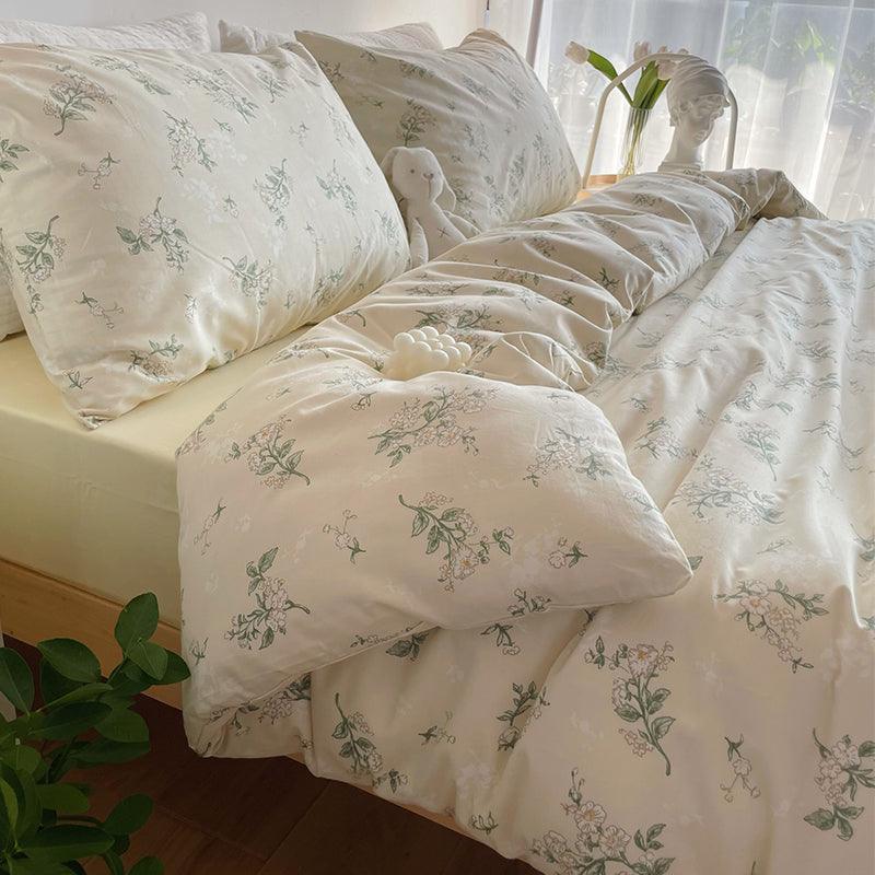 Cotton Four Piece Set Of Pastoral Style Pure Cotton Bed Sheet