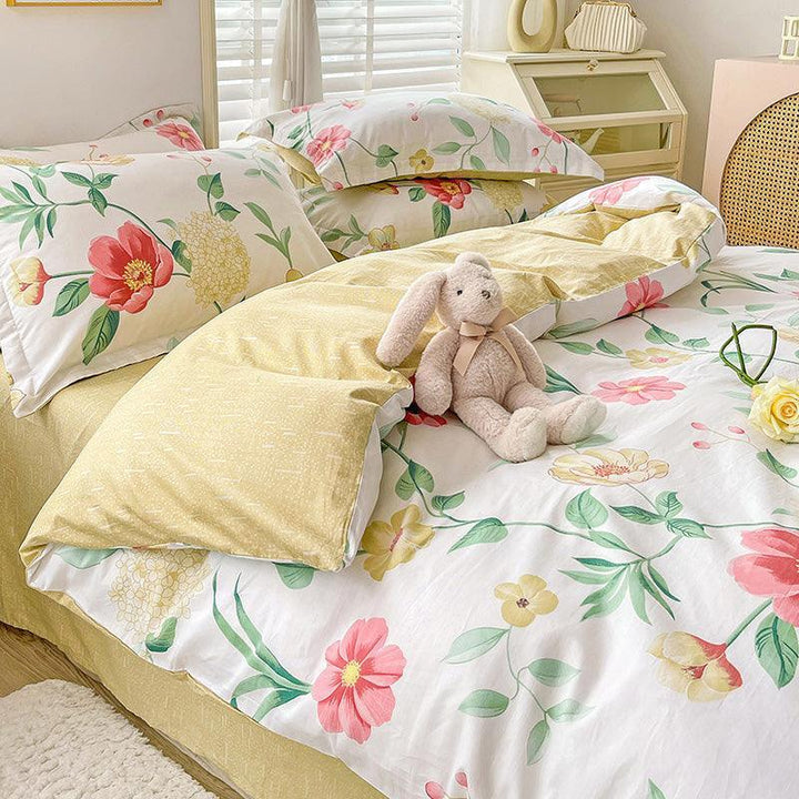 Cotton Duvet Cover Sheet Dormitory Three Piece Bedding Set