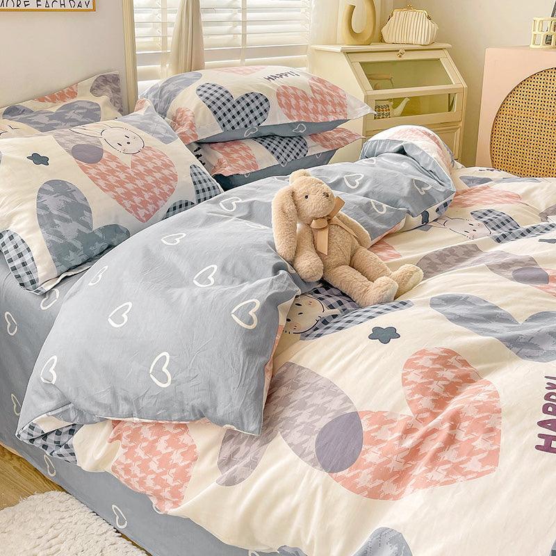 Cotton Duvet Cover Sheet Dormitory Three Piece Bedding Set