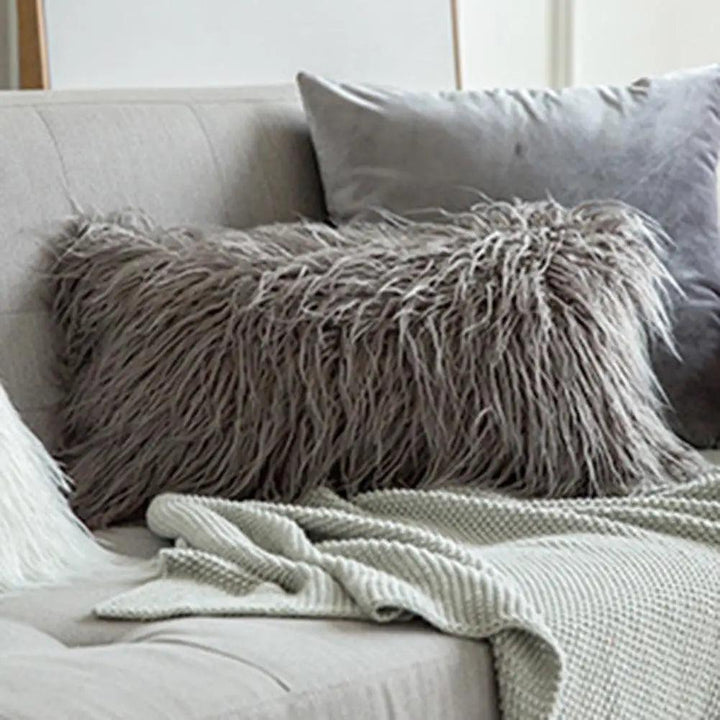 Fluffy Pillow Wool Cushions Fur Cushion.