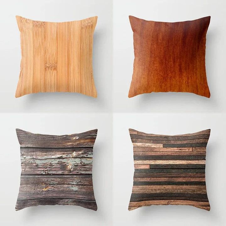 Creative Wood Texture Marble Pillows Cases Modern Nordic Geometric Cushions Case Farmhouse Home Decor Sofa Couch Throw Pillows