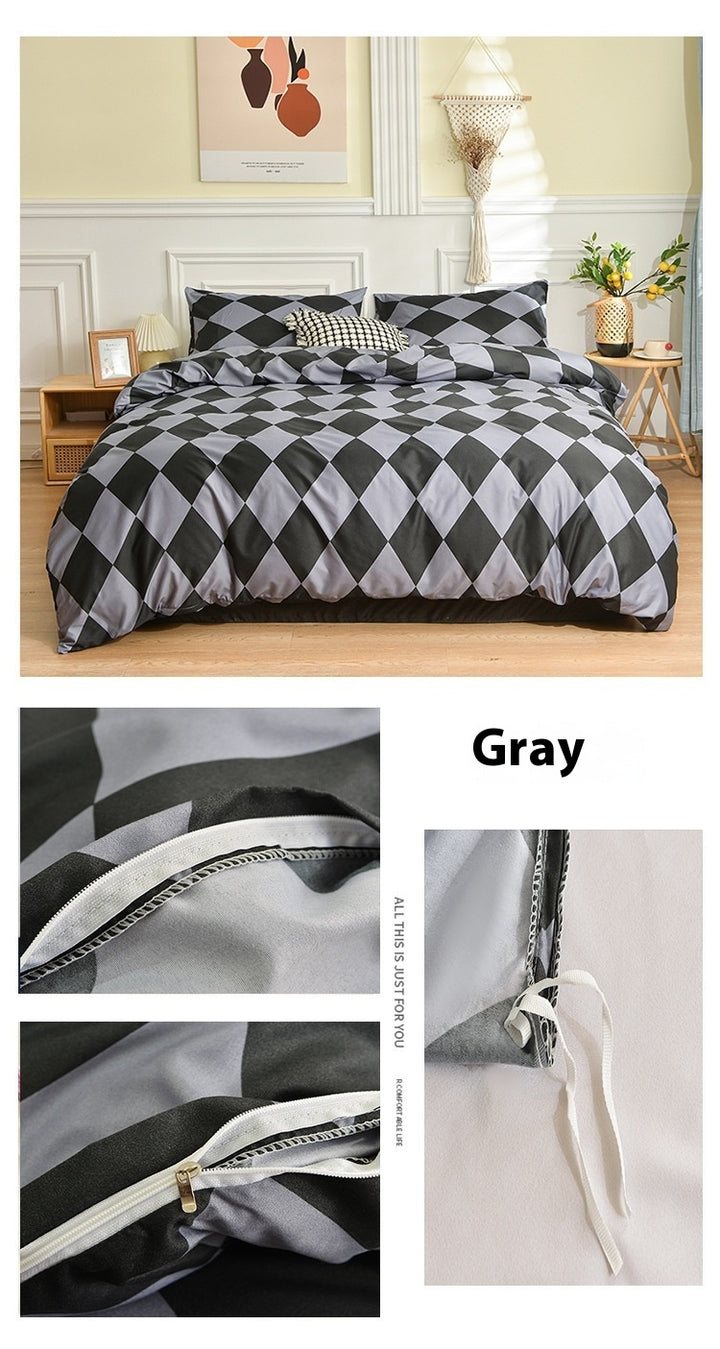 Brushed Single Duvet Cover Student Dormitory Quilt Cover Bedding