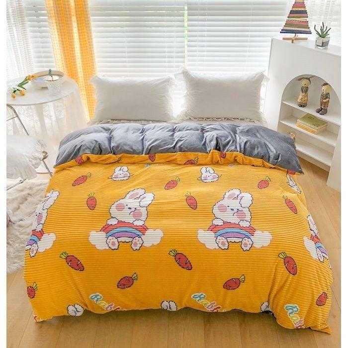 Double-sided Warm Coral Fleece Duvet Cover