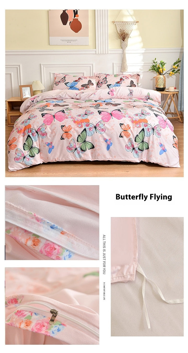 Brushed Single Duvet Cover Student Dormitory Quilt Cover Bedding