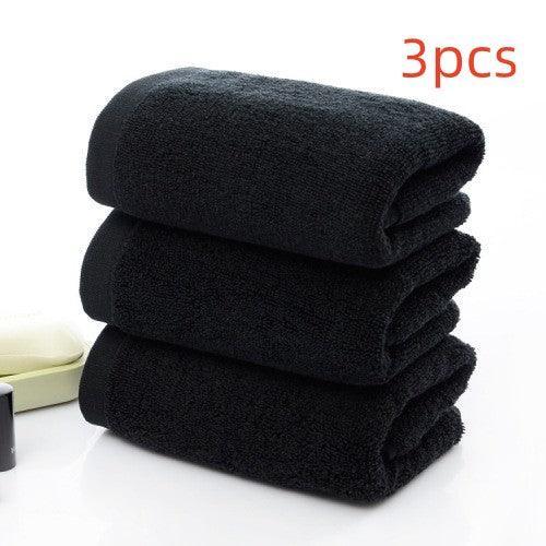 black cotton towels